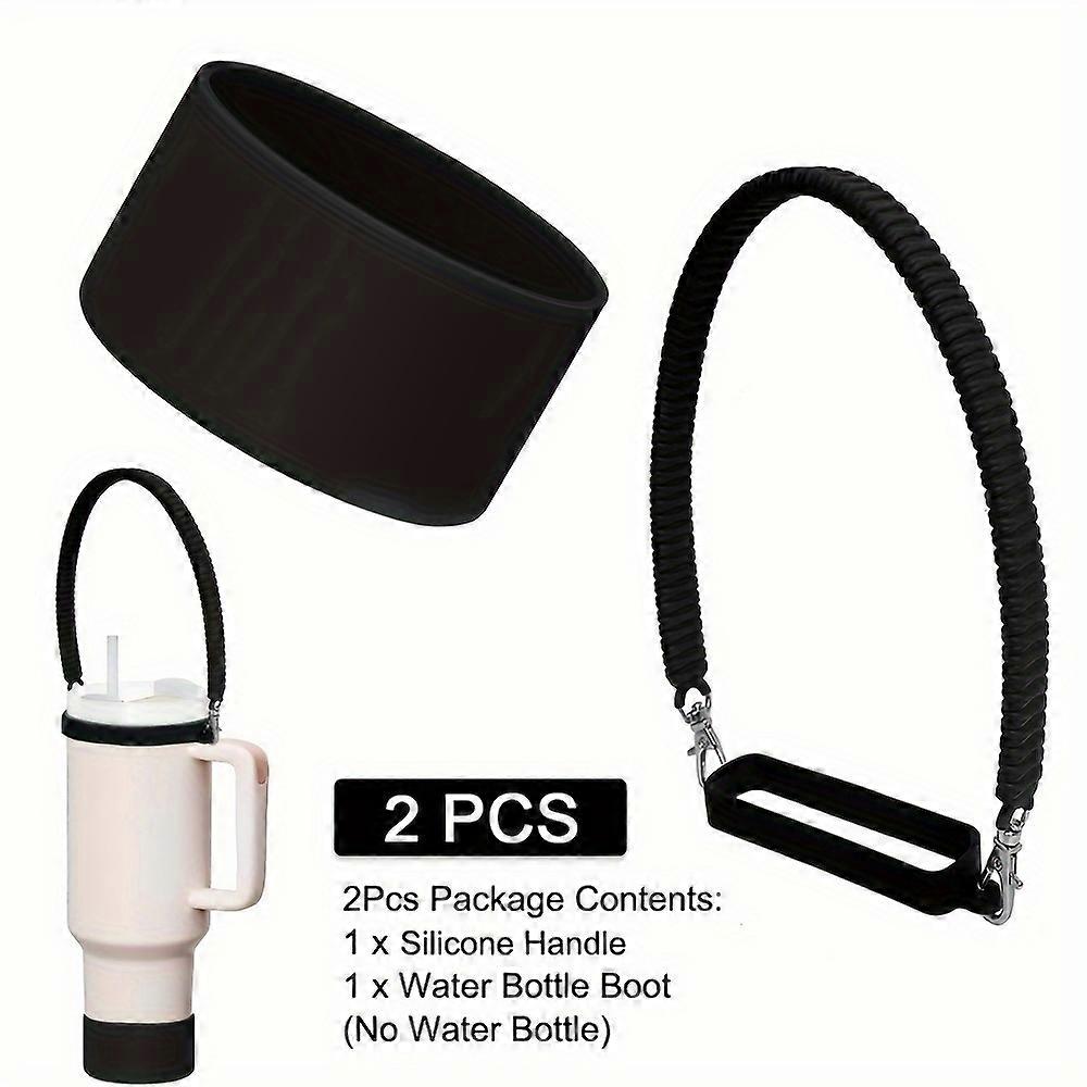 Färgglatt silikonhandtag och stövelset för tumlare, halkskyddshylsa och avtagbar flaskrem, hållbara tillbehör för IceFlow 20oz & 30oz koppar