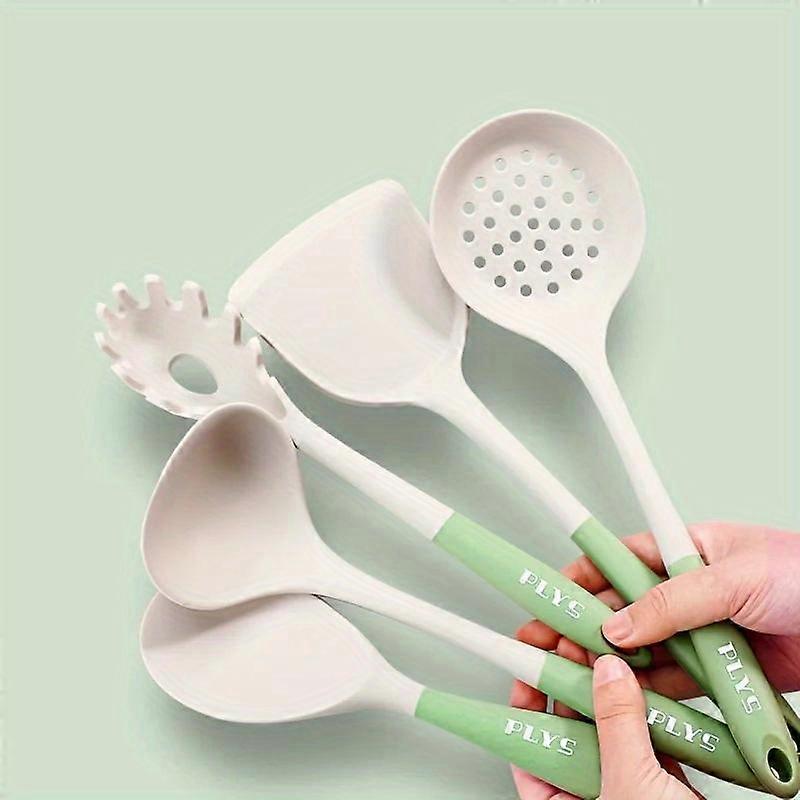 5pcs / set, set de ustensile din silicon, set de ustensile de bucătărie, set de ustensile de gătit de siguranță, set de instrumente de bucătărie antiaderente, turnător de gătit, spatulă, supă de gătit s