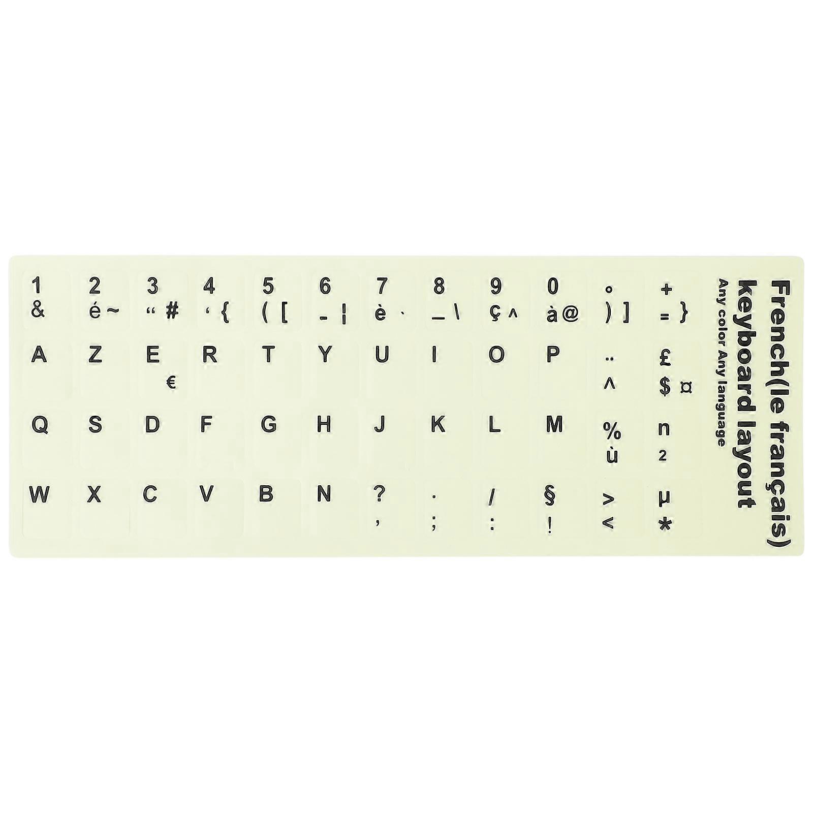 1 Feuille Clavier Autocollant Universel Français Clavier Autocollant Autocollant Accessoire Informatique