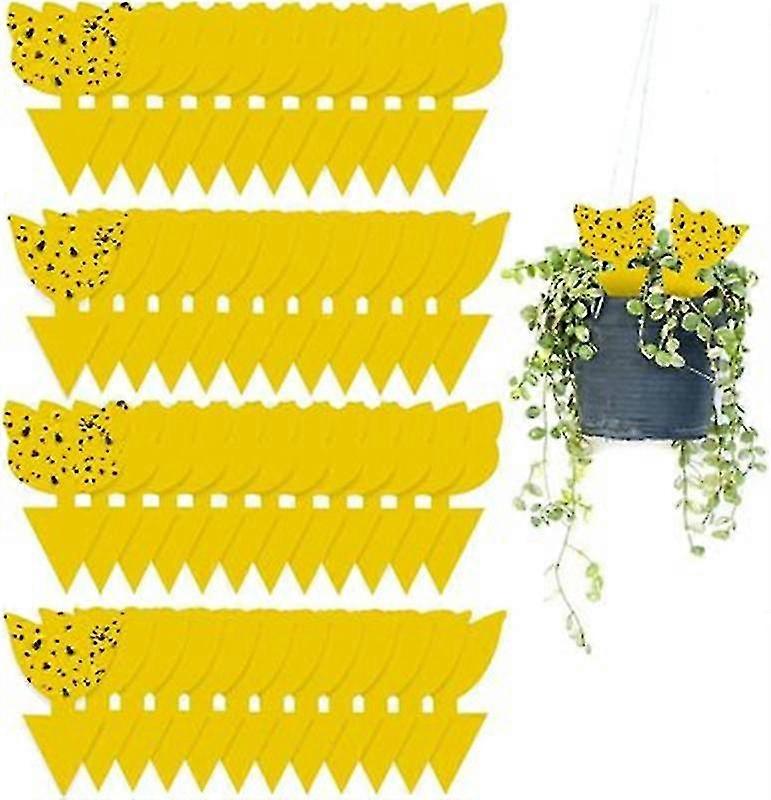 48 morceaux d’autocollants de piège à moustiques Jaune Colleté Collant Collant Collant Jaune Double-face Sticker Traps