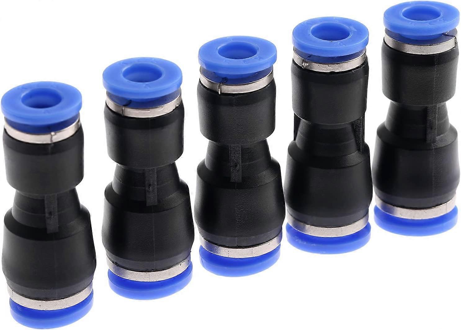 5 Pcs Pneumatic Fitting Push-In Straight Reducer Fitting For Air Hose