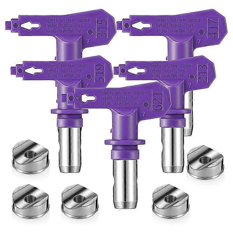 Reversible Tip Nozzles Paint Tips Airless Sprayer Nozzles Sprayer Parts(5 Pcs, 213, 315, 417, 519,