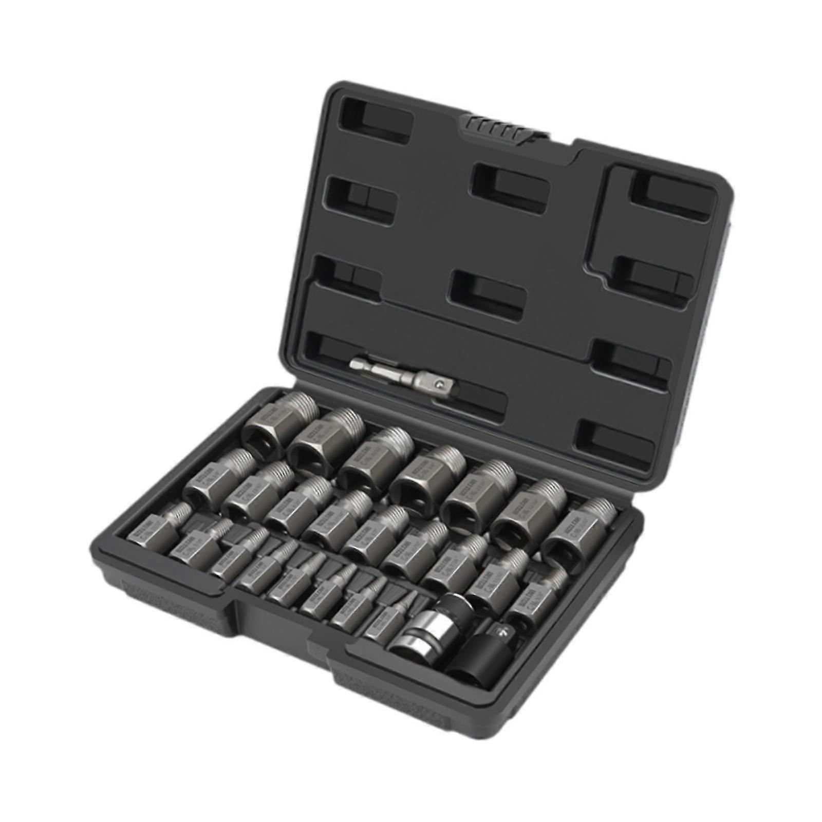 27Pcs Screw Extractor Set Lug Nut Remover Repair Easy Out Bolt Extractor Set