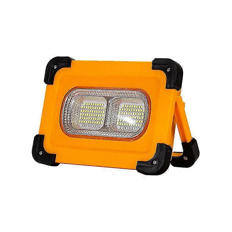 Rechargeable LED Flood Light 100W Work Light Portable Floodlight with Solar Pannea 4 Modes Super Bright Work Light with Battery for Camping, DIY Cisea