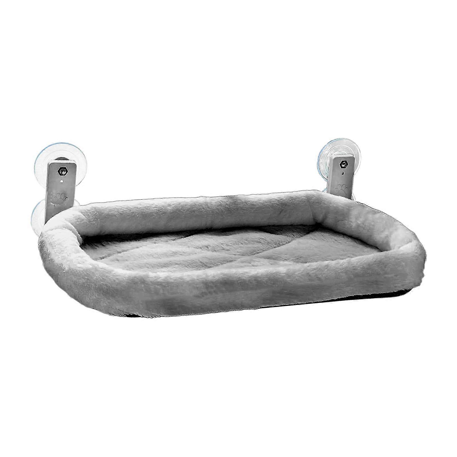 Foldable Cat Window Perch Cat Window Bed for Napping Sunbathing Balcony Gray  30x52cm