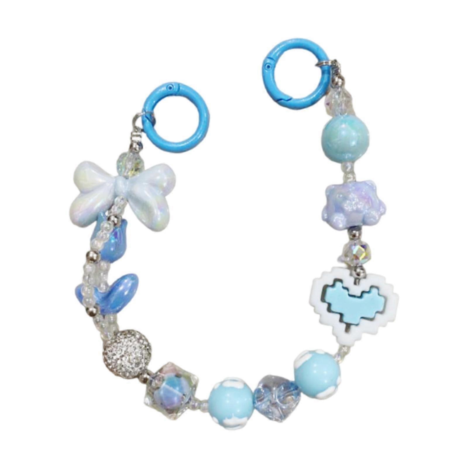 טלפון חרוזים צ'ארם שרשרת תיקים שרשרת ארנקים מחזיק מפתחות שרוך טלפון רצועת יד