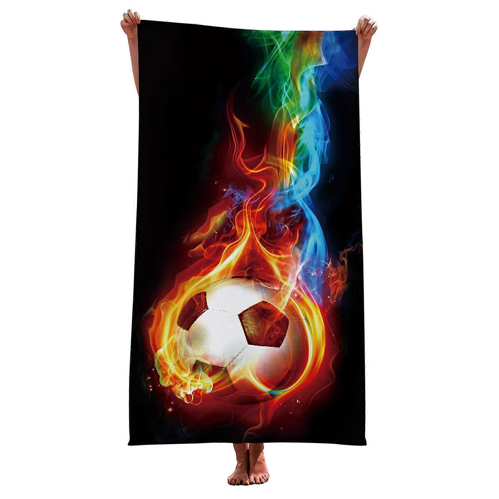 direct double-sided fleece bath towel Beach towel pad Square towel Square beach towel Microfiber towel Fireball