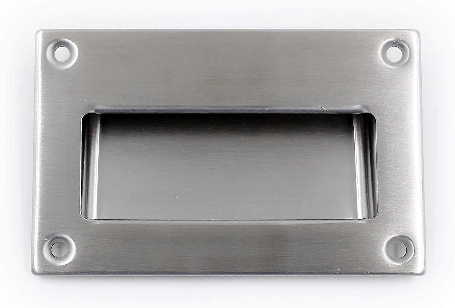 Nirvana Pack Concealed Pulls, 5" x 3.5" Brushed Nickel Rectangular Concealed Pulls for Drawer, Cabinet, Cupboard Door, Cupboard