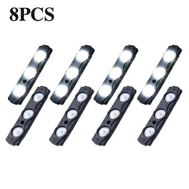 8pc RV Atmosphere Light LED Pod Kit Strip Mini Designed Bed For Car Interior Truck Waterproof White Pickup Light Cargo Accessory
