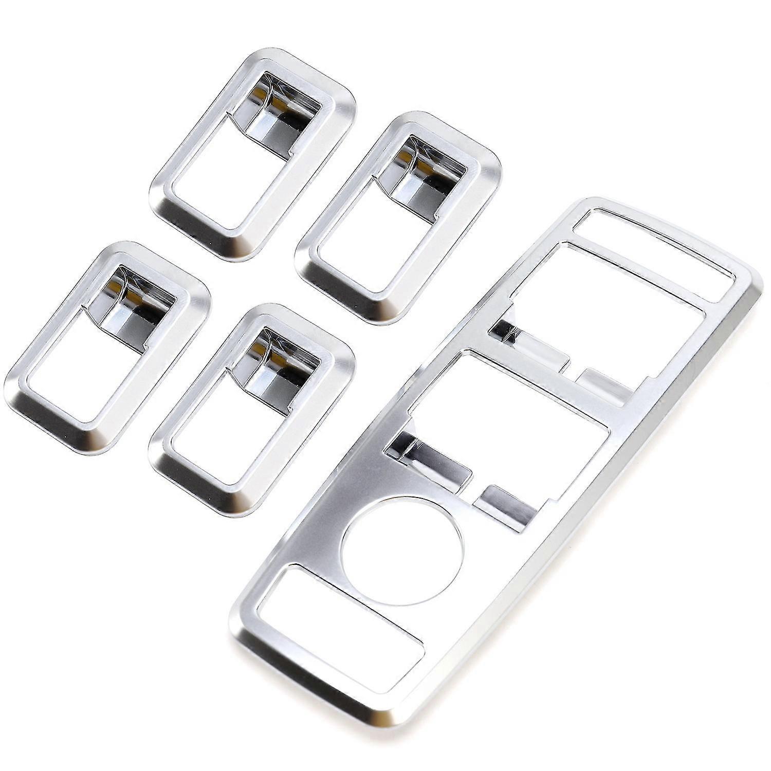 Matt Chrome Door Window Switch Panel Cover Car Stylings Trim