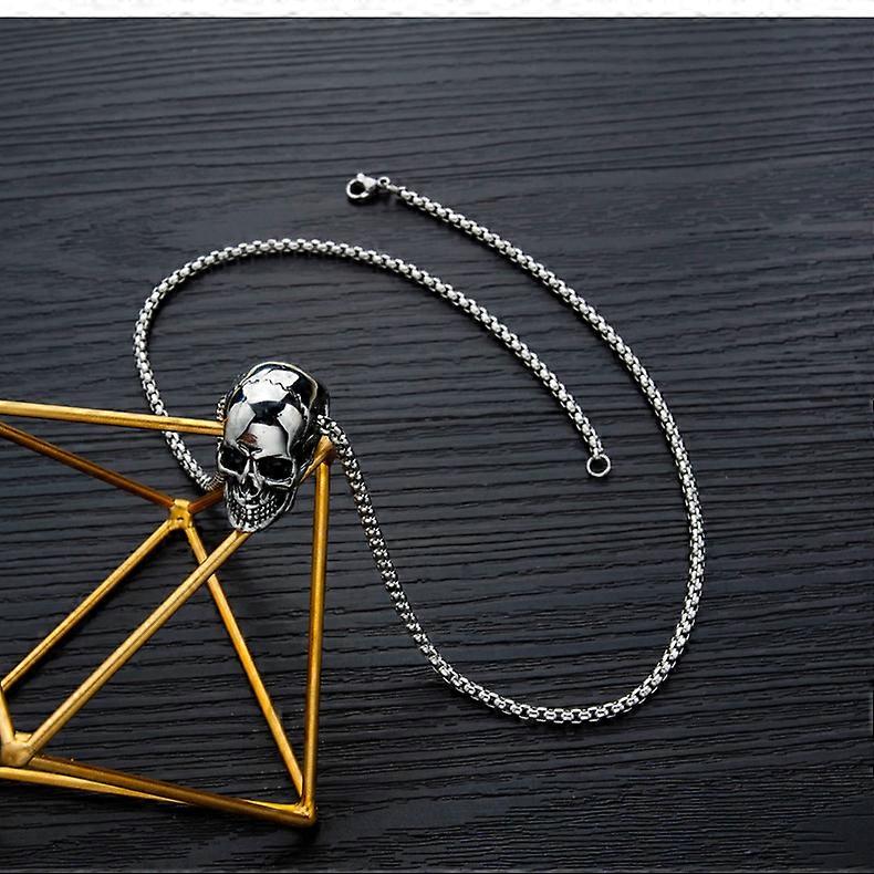 Skull titanium stål halskæde