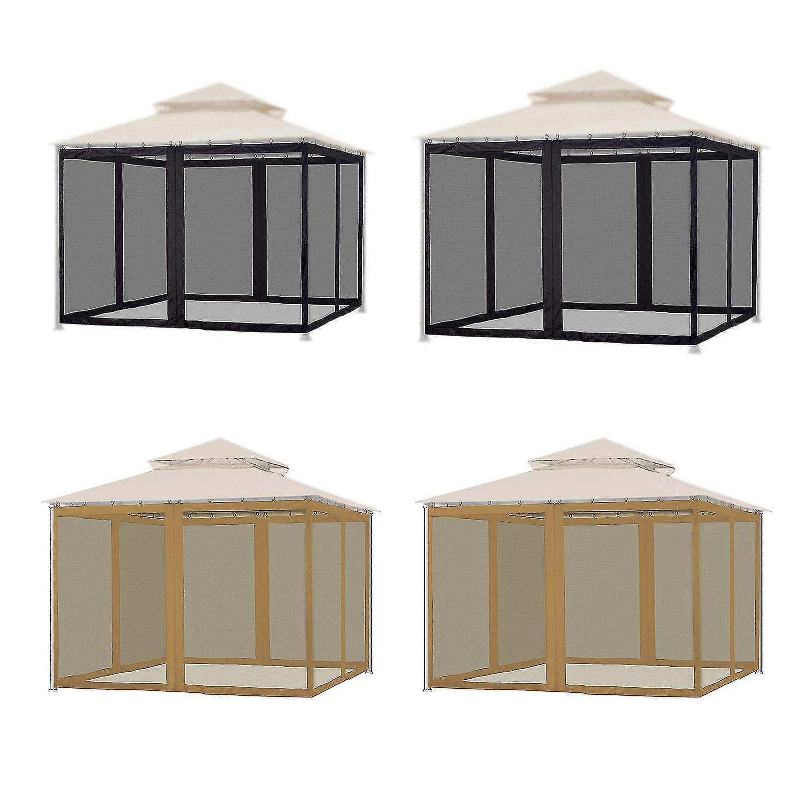 Universal Replacement Canopy Mosquito Netting Wall Sidewall Curtain With Zipper,50% Offer