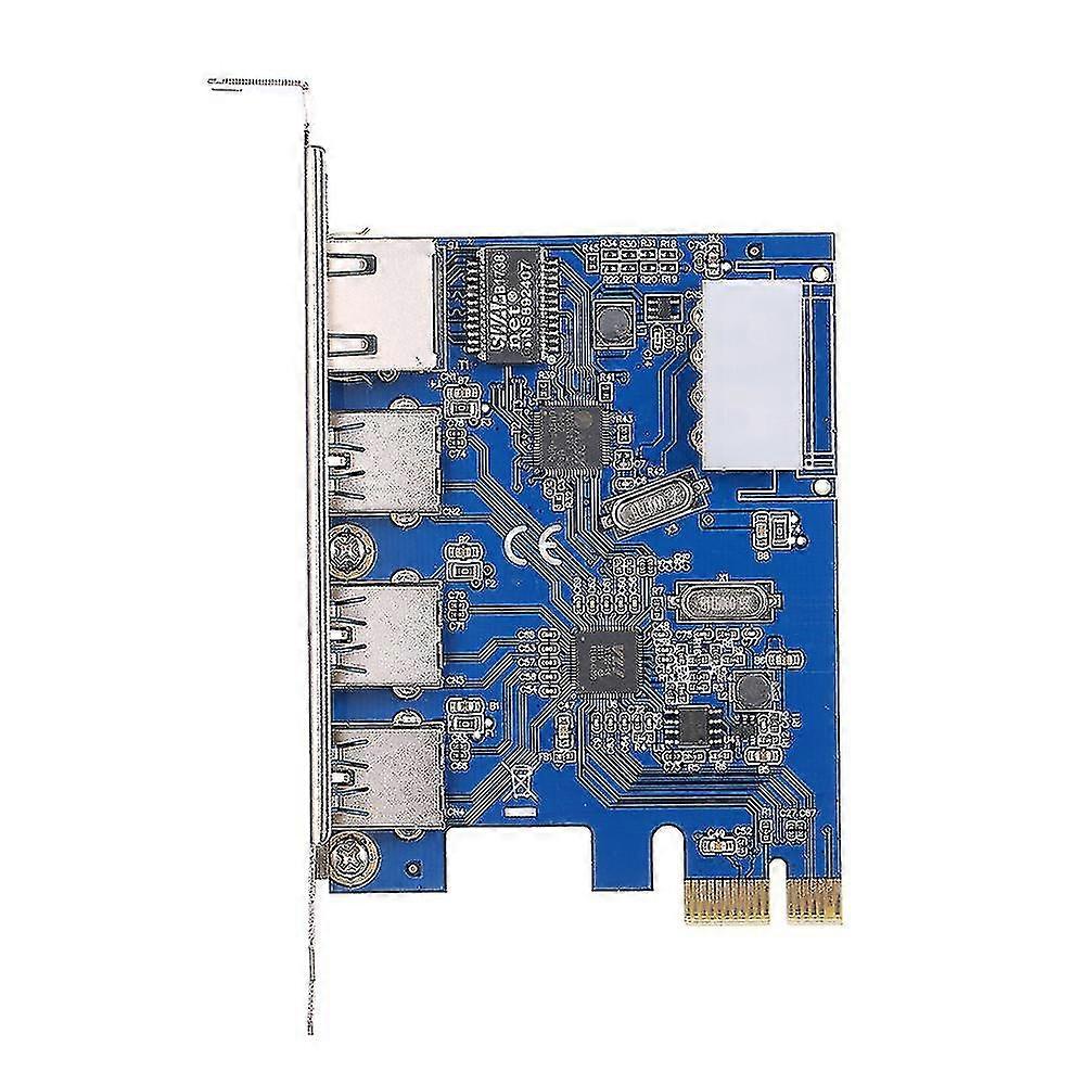 PCI-e zu USB3.0 Erweiterungskarte 3 USB3.0 Ports 4pin Netzteil und Gigabit High Speed Netzwerk Unterstützung PCI-e 1x / PCI-e 4x / PCI-e 8x / PCI-e16x