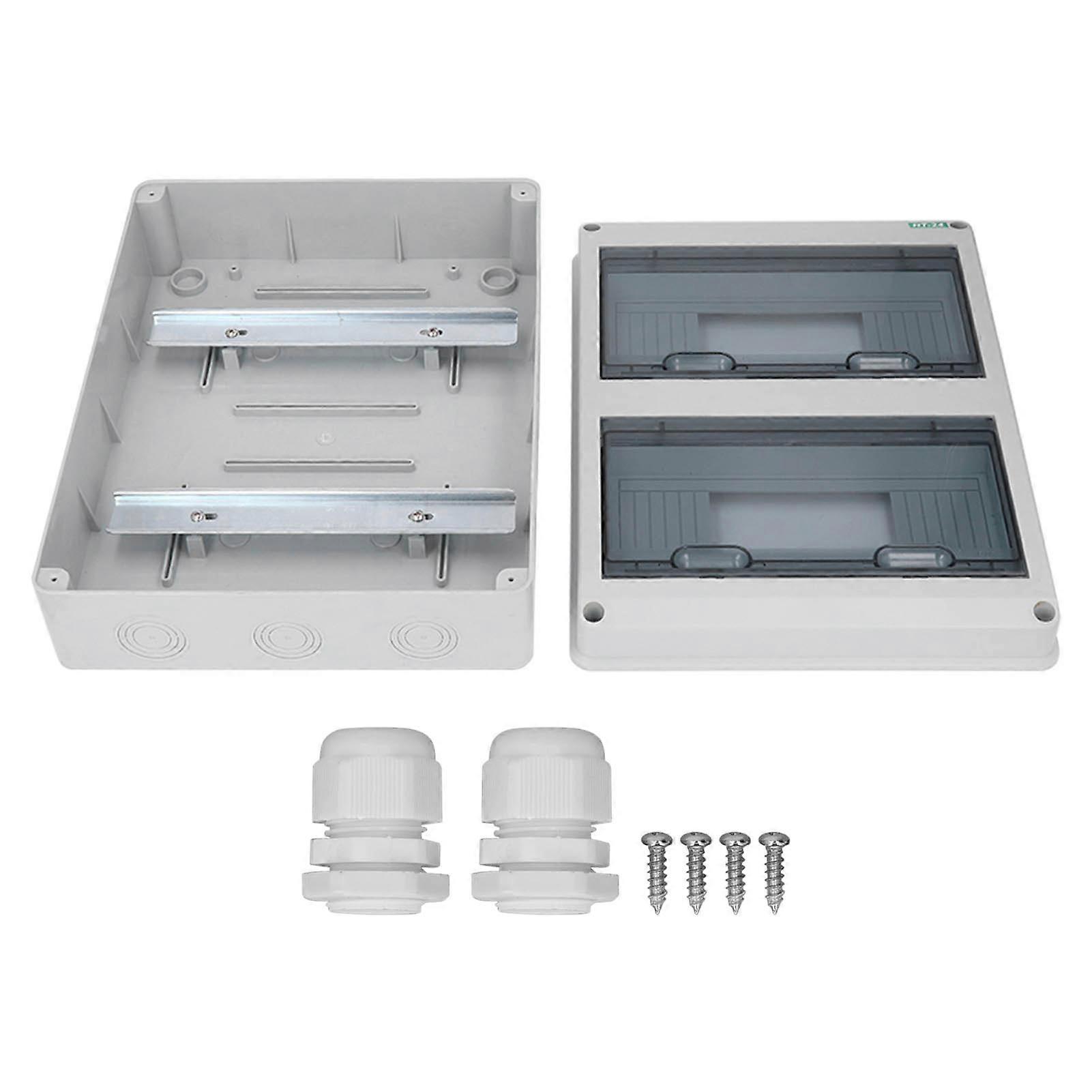 Circuit Breaker Box Transparent Cover Open Mounted Waterproof 24 Way Distribution Protection Box