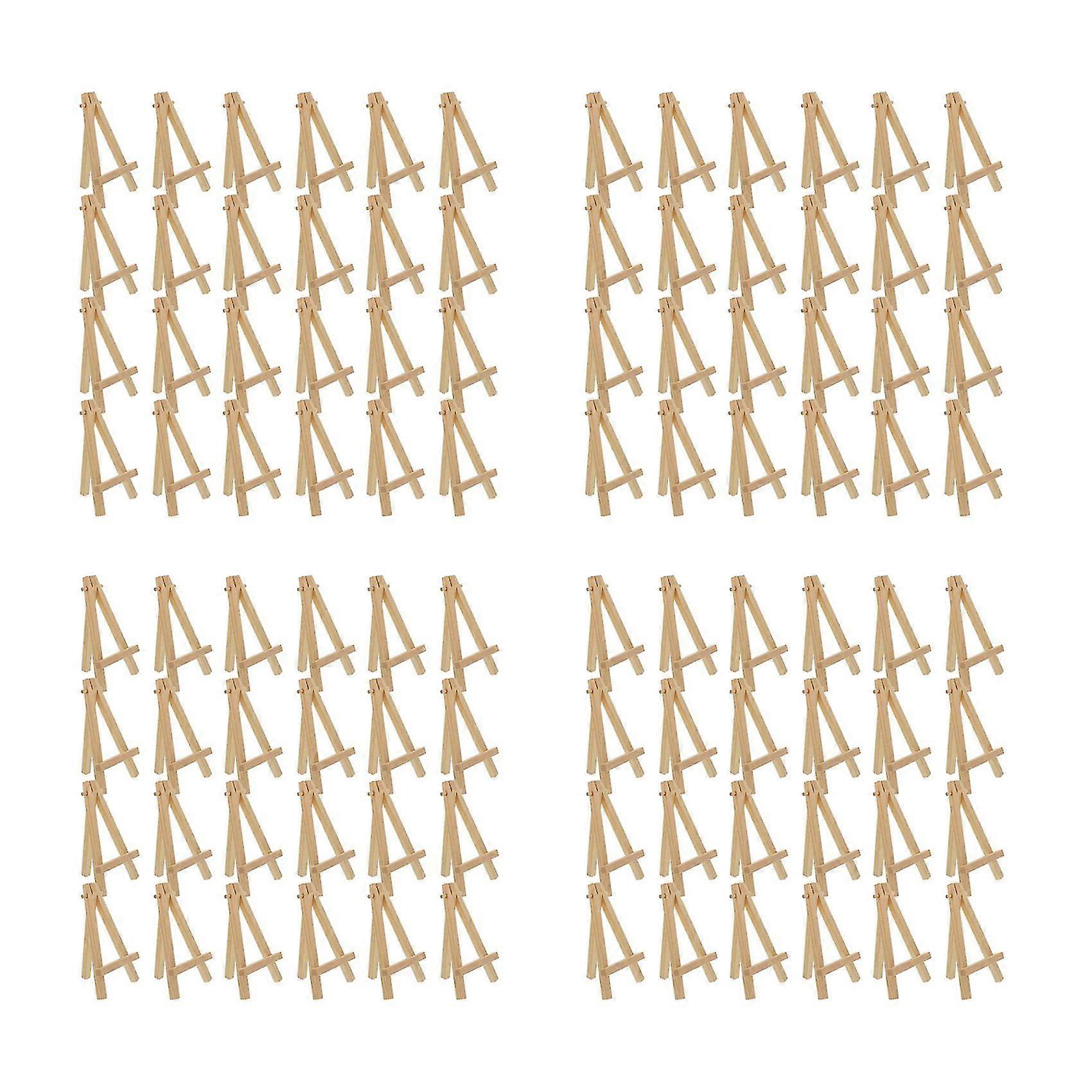 96pcs 12.7cm Mini Wooden Display Stands, Easels, Table Top Stands