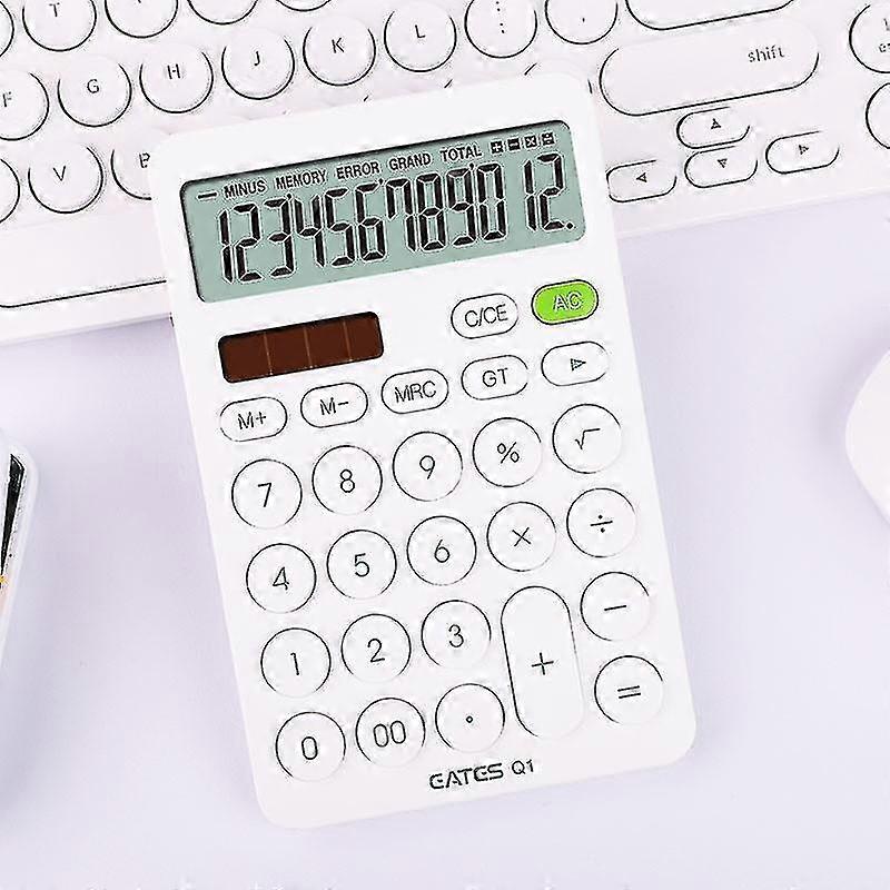 bjxy 12 digit desktop calculator with big buttons financial business accounting tool on white