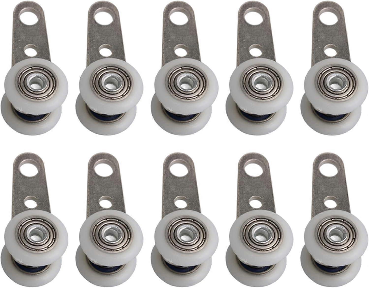 10 יחידות גלילים לשימוש בחלונות מפרץ או דלתות הזזה - ממתכת ופלסטיק