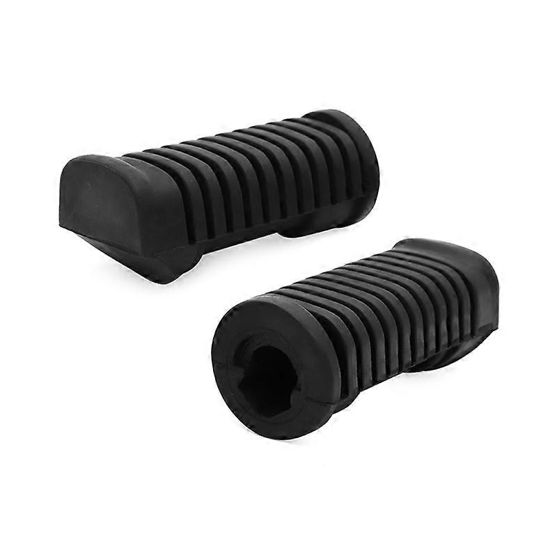 2x Black Rubber Non-Slip Footrest Peg Covers – Universal Fit For Most Motorcycles
