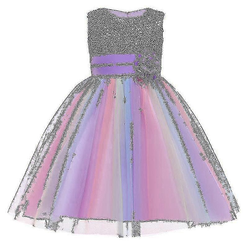 Dívčí flitry Rainbow Tutu Pageant šaty