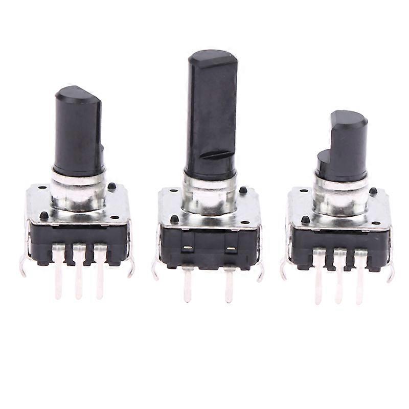 1 Stück 115/14/19mm EC12 360 Grad Drehgeber RE12 Audio Encoder Codierung 5Pin 24 Position mit Druckknopfschalter Griff