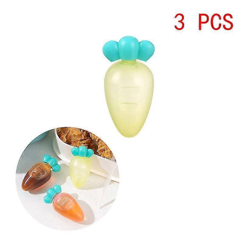 3pcs Mini Seasoning Sauce Bottle Portable Ketchup Salad Dressing Container
