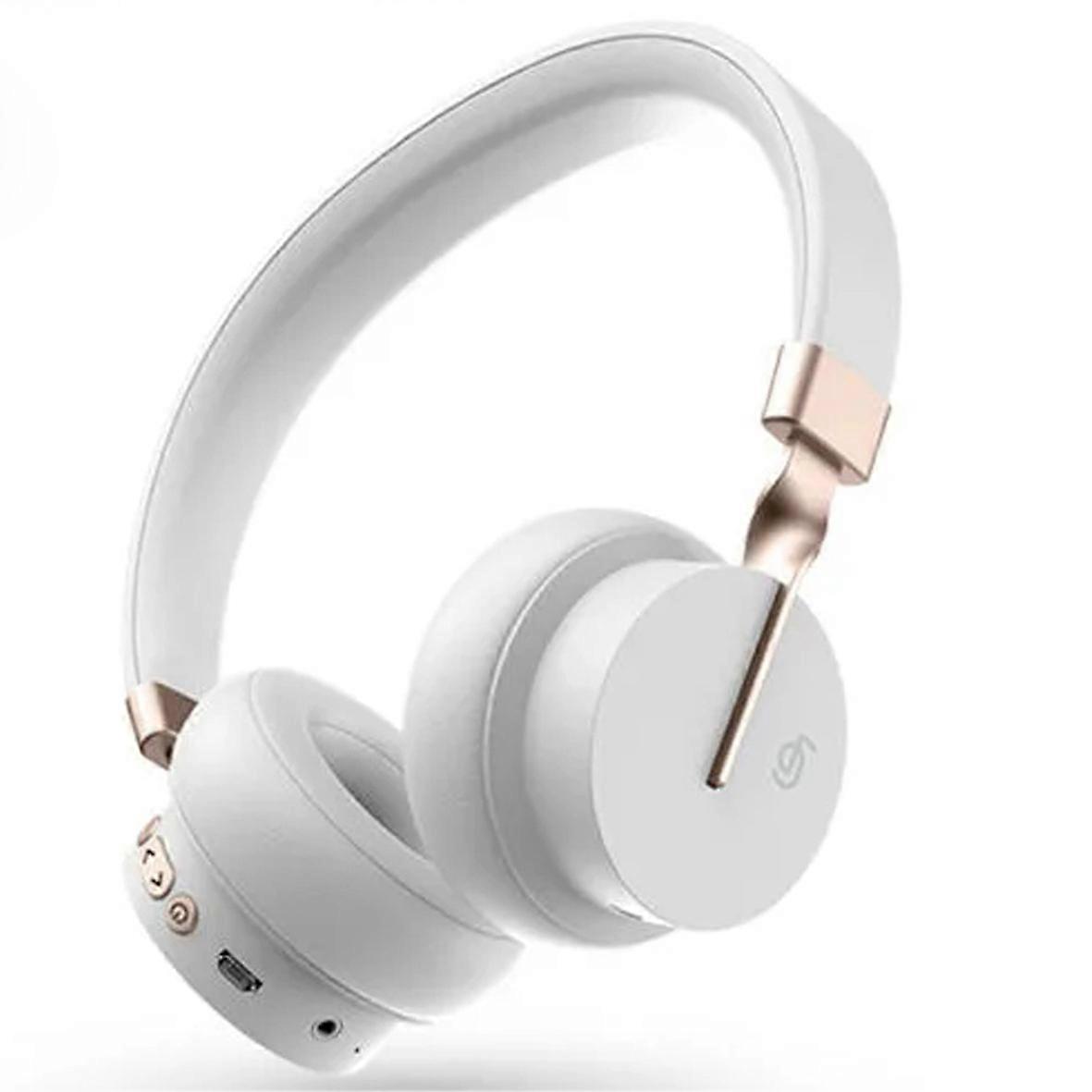Bluetooth Headset OHPA P3 On Ear Noise Canceling White
