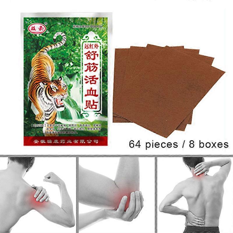 64 Pcs Tiger Balm Pain Relief Patch Far-infrared Paste Release Body Plaster