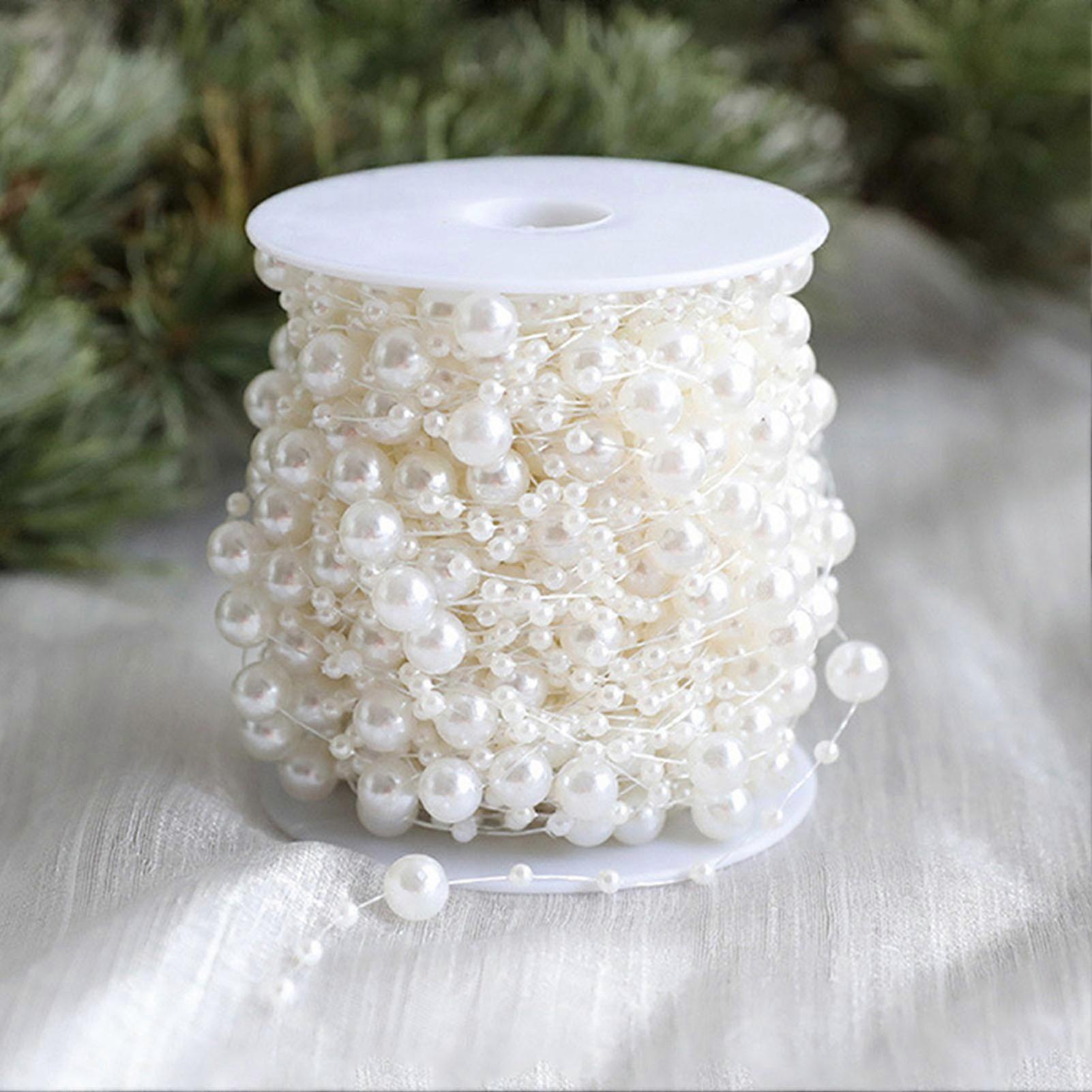 Christmas Tree Beads Garland Artificial Plastic Reflective Beads String for Xmas Tree Holiday Supplies