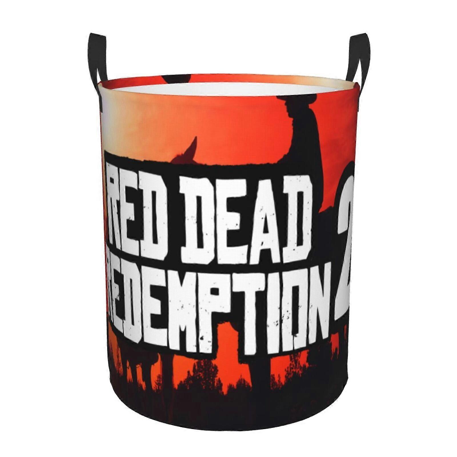 Red Dead Redemption Laundry Basket, Collapsible Laundry Hamper, Dirty Clothes Hamper,Waterproof Clothes Hamper,Foldable -SYS26672