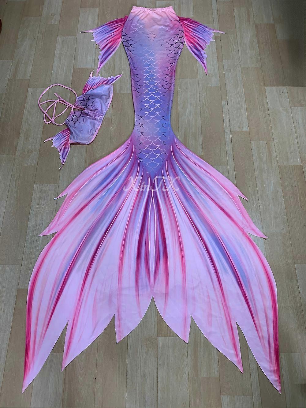 Costume Spiaggia Bambina Costume Da Bagno Bambina 3 Pezzi - Sirena Con Coda E Bikini Costume Da Bagno 3 Pezzi Bambini - 10