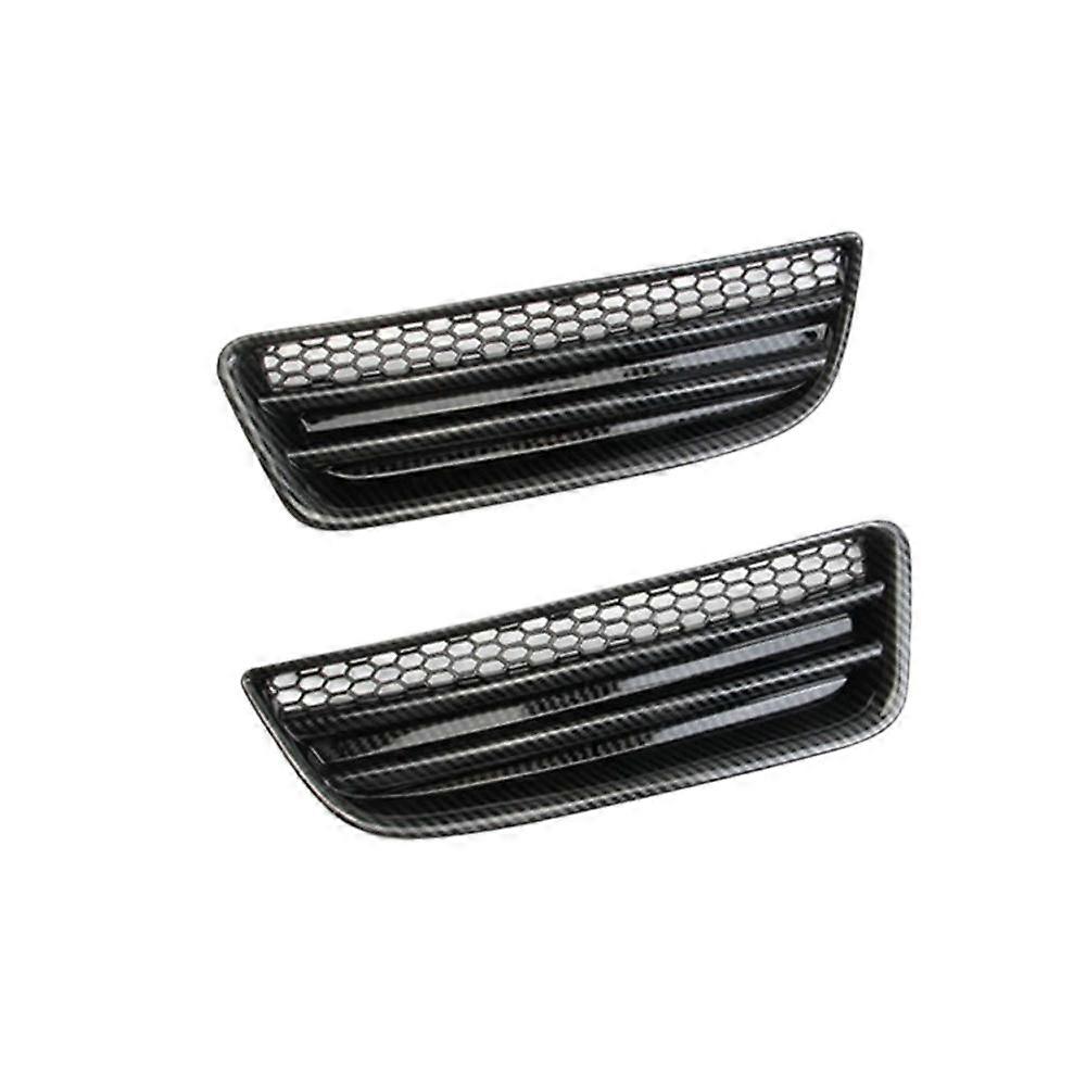 Front Bumper Honeycomb Fog Lamp Cover Tirm for Charger 2016 2017 2018 2019 2020 2021 SXT,Carbon Fib