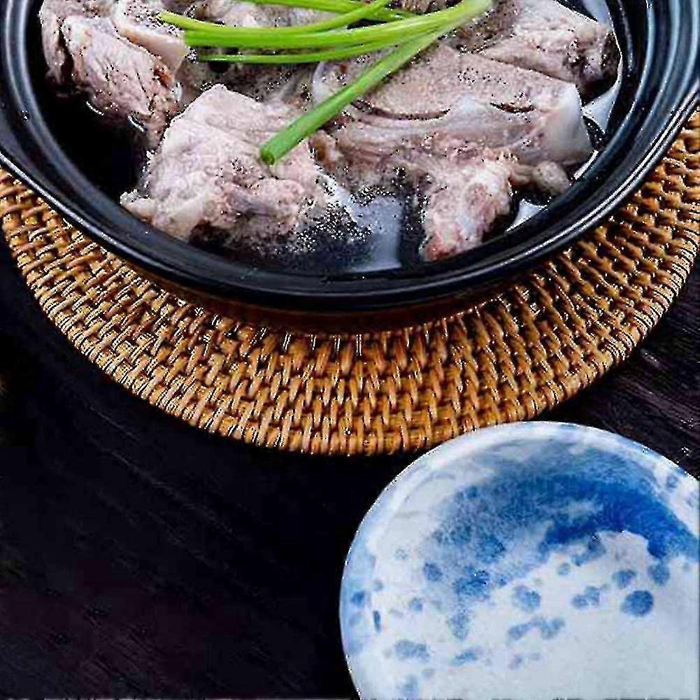 4 Pcs Rattan Trivets Compatible With Hot Hot Pads,durable Pot Holder