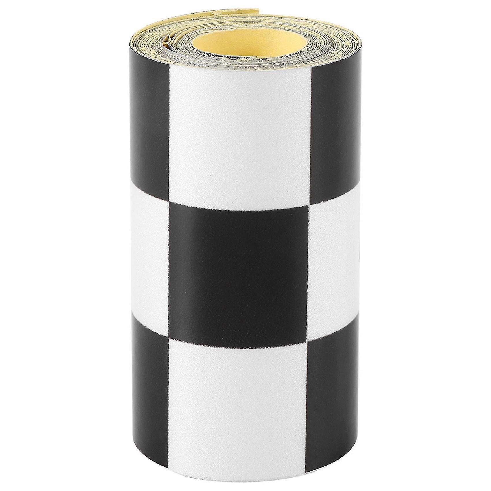 3 بوصة أسود / أبيض متقلب صائق الشريط سيارة دراجة نارية خزان ملصق