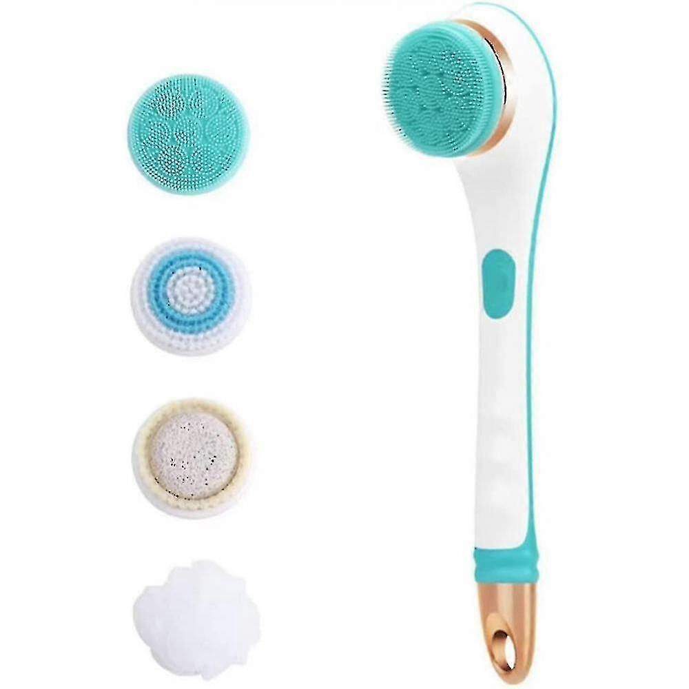 Spazzola da bagno Spazzola elettrica per il corpo Doccia Massaggio Esfoliante Scrubber Silicone morbido Usb ricaricabile 2 velocità Spazzola per la pulizia rotante