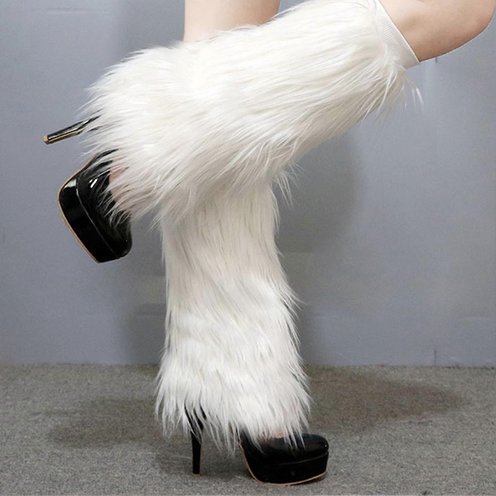 Roma Pair of Faux Fur Wolf Leg Warmers Costume Accessory main image 1