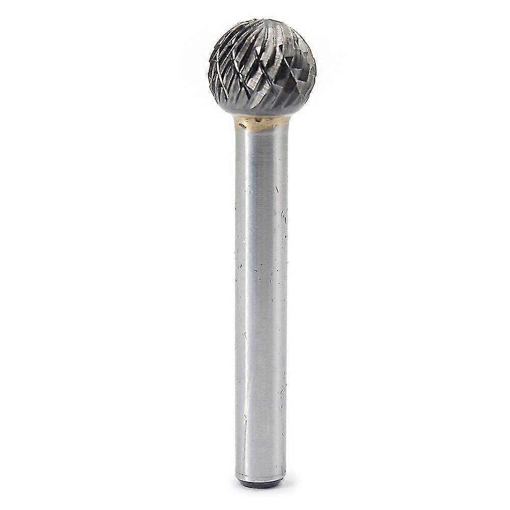 Tungsten Carbide Burr Ball Shape Double Cut Rotary Burrs File (1/2 Inch Cutter, 0.45inch Cutter) 1/