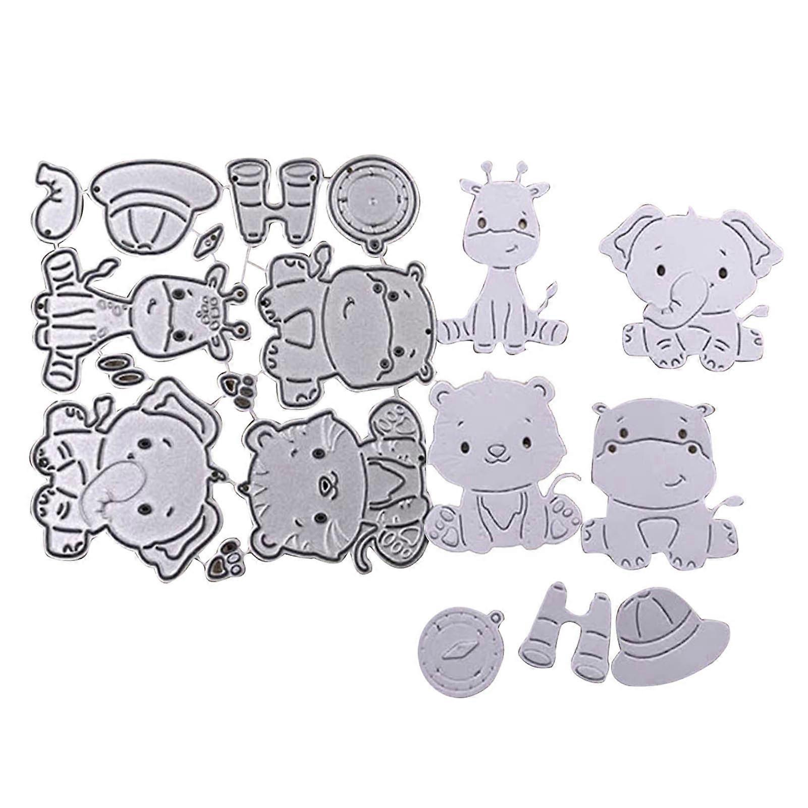 Metal Cutting Die DIY Cute Handmade Elephant Cat Dog Shape Embossing Stencil Cutting Die for Greeting Card
