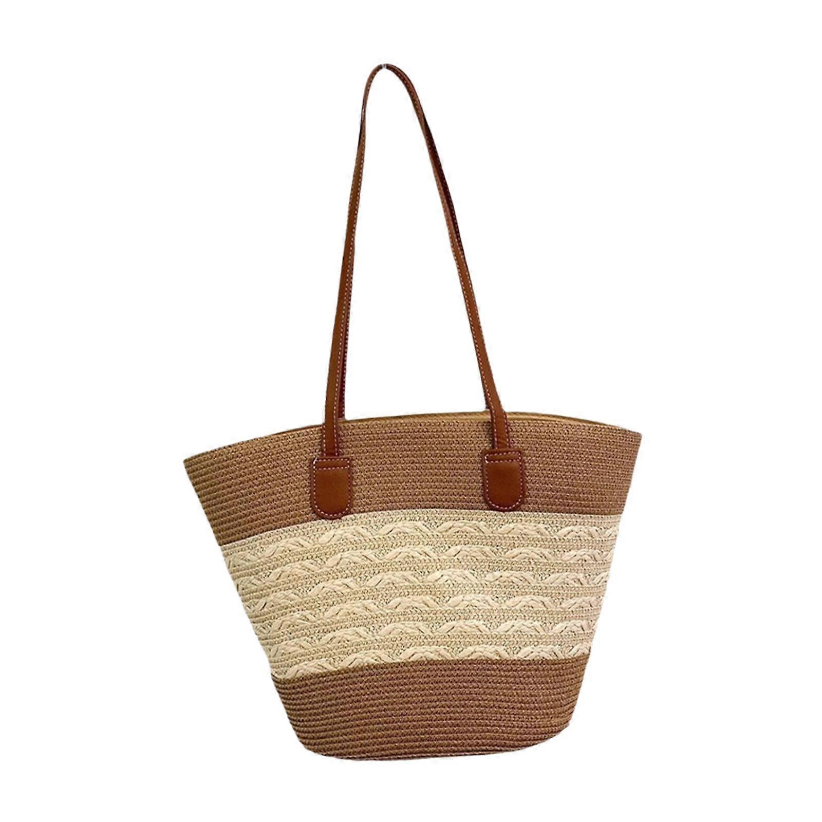 Tissage à la main Femmes Sac à bandoulière d’été Fait à la main Portable Sac à main léger Style A