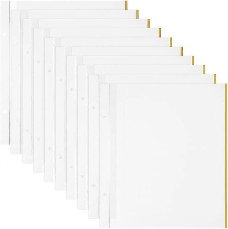 10 Sheets Self Adhesive Refill Pages 12x10 inch Photo Album Self-Stick Inner Page Two-Hole Scrapbook Expansion Page Refill Protectors for Archival Pho