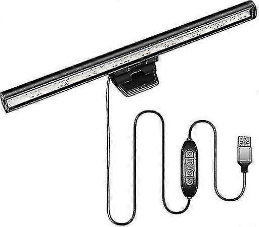 Laptop Monitor Light Bar, Usb E-reading Led Task Light, 3 Adjustable Color Temperatures, 10 Dimmable Brightness Levels, No Screen Glare, Space Saver