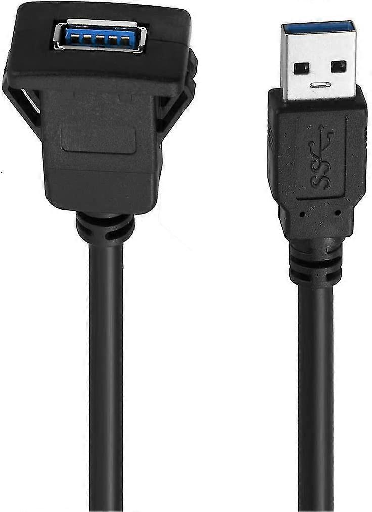 usb panel flush mount cable usb 3.0 extension usb mount, dash mount, flush mount, panel mount cable, for car, boat, motorcycle (square single usb 3.0