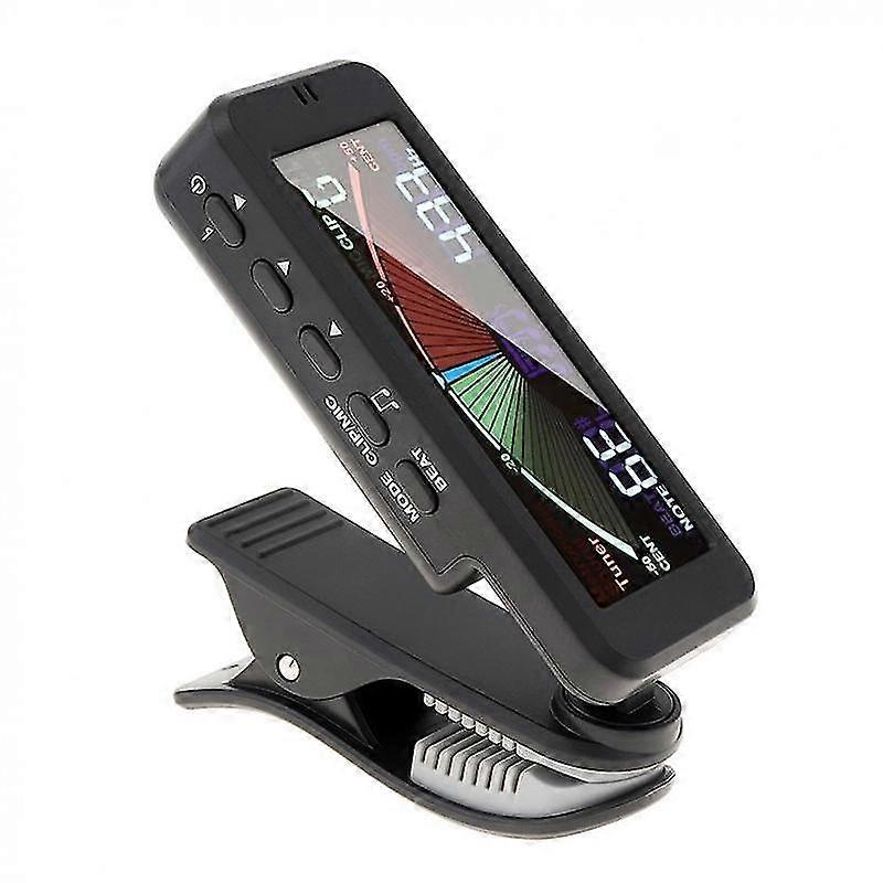 3 I 1 Gitarr Tuner Stor LCD-skärm Metronome Generator med klämma för kromatisk gitarrbas Ukulel