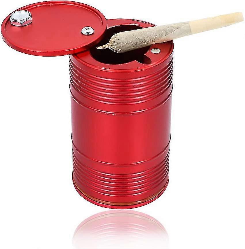 Car Ashtray With Lid, Ashtray With Smell Proof Closed Lid, Smokeless Stainless Steel Portable Outdoor Ashtray