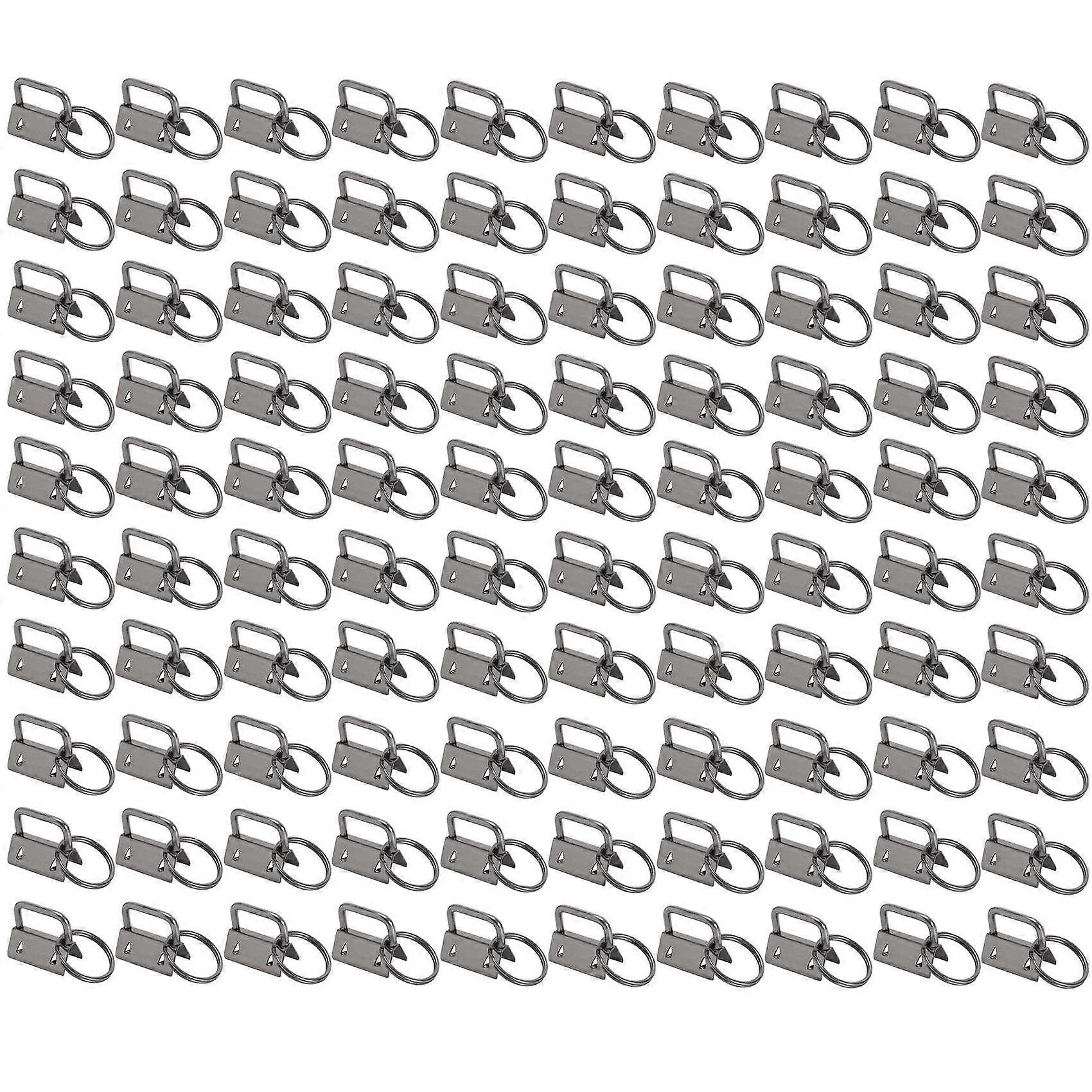100 PCS Wristlet Hardware, 1 Inch Key Fob Hardware for Keychain, Key Lanyard and Key Chain Making H