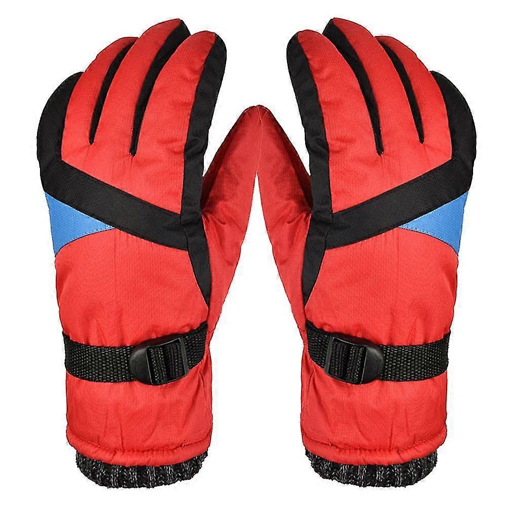 Basit Kayak Kar Eldivenleri Kış Sıcak Su Geçirmez Dokunmatik Ekran Kadınlar