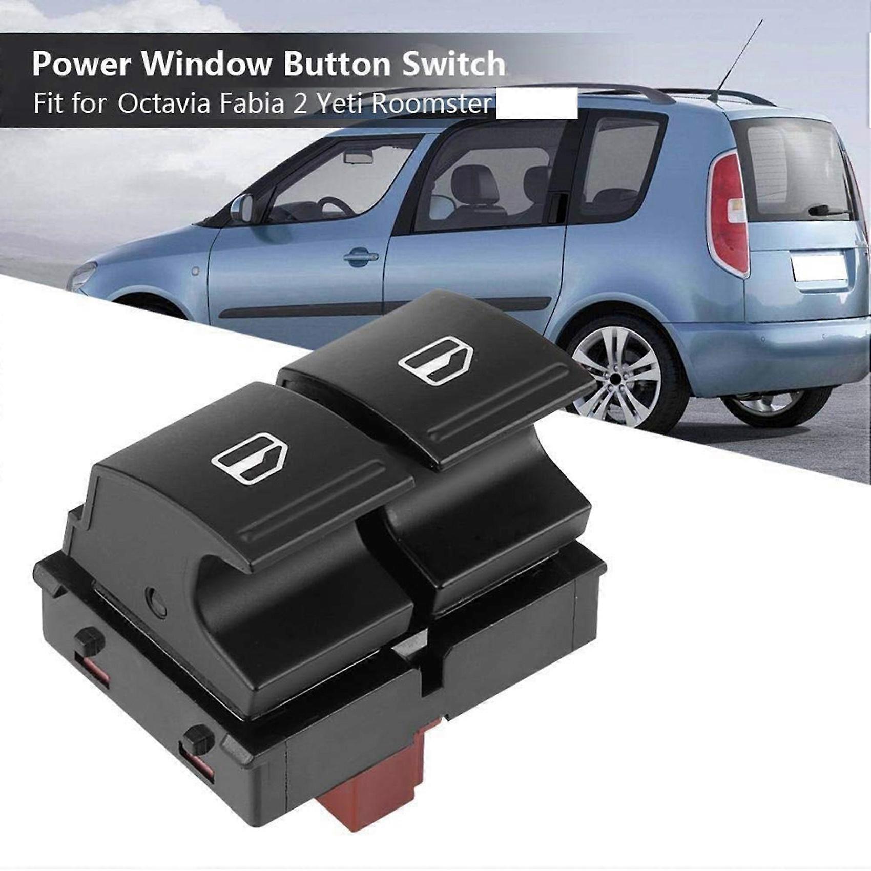 Redkid Bouton de commutation de vitre électrique 1Z0959858 pour Skoda Fabia 2 Octavia 1Z Roomster