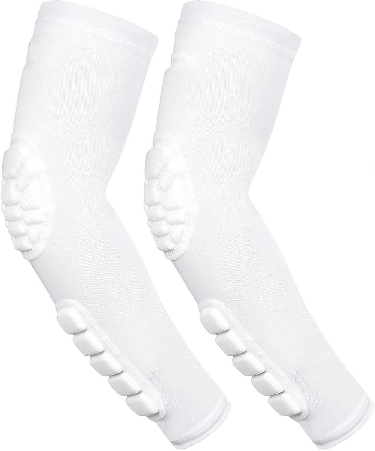 2PCS Padded Elbow Forearm Sleeves Compression Arm Protective