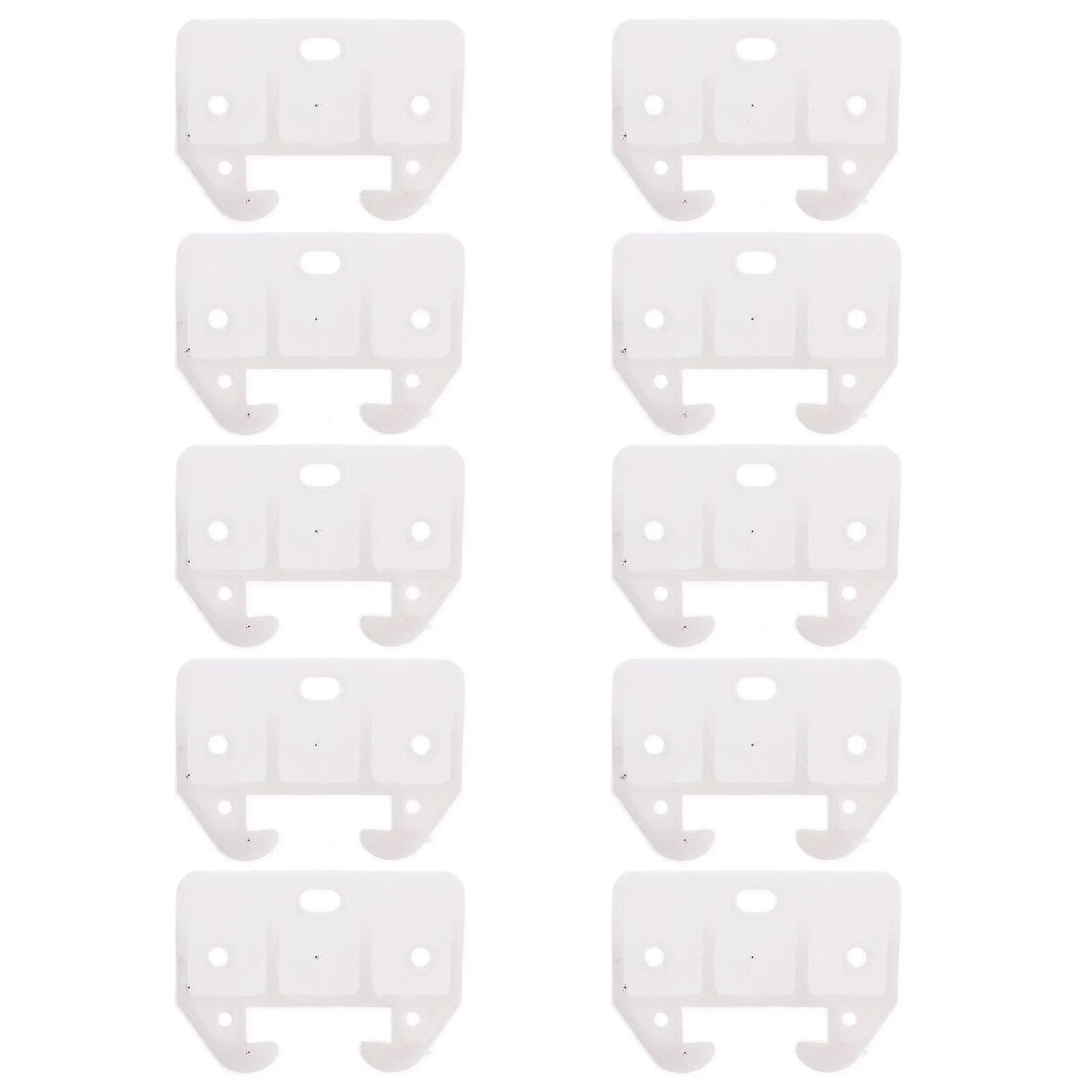 10pcs Kunststoffschublade Track Guides Slides Ersatz Möbelteile (weiß)