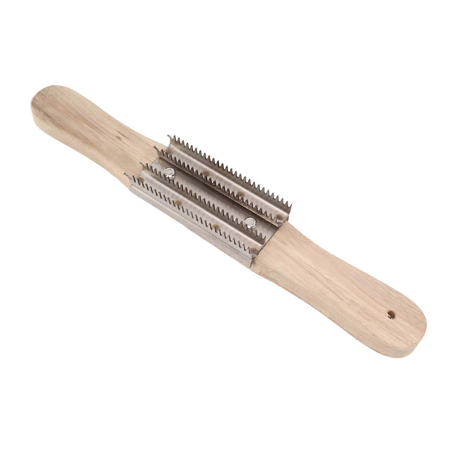 15 polegadas Buffing roda ancinho com cabo de madeira para limpeza composta removendo compostos residuais de metal