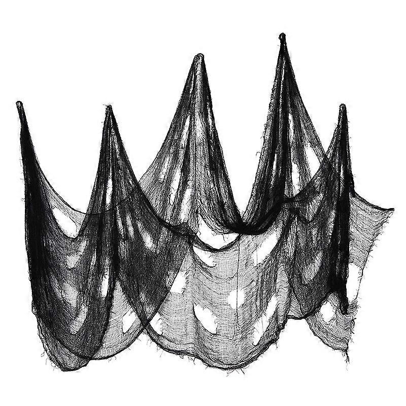 هالوين مخيف القماش 76 سم * 180 سم مخيف الشاش المخيف القماش الأبيض الأسود مخيف الستارة الزخرفية DoorwaEntrywaWindows غطاء الحائط الشاش لعيد الهالوين هاون